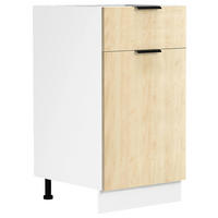 KÜCHENUNTERSCHRANK  Weiss, Honigeiche  - Honigeiche/Weiss, Trend, Holzwerkstoff/Kunststoff (40/82/46cm) - MID.YOU