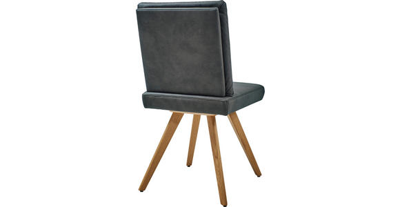 STUHL in Mikrofaser Textil, Holzwerkstoff - Eichefarben/Anthrazit, Design, Holzwerkstoff/Textil (46/94/58cm) - Dieter Knoll