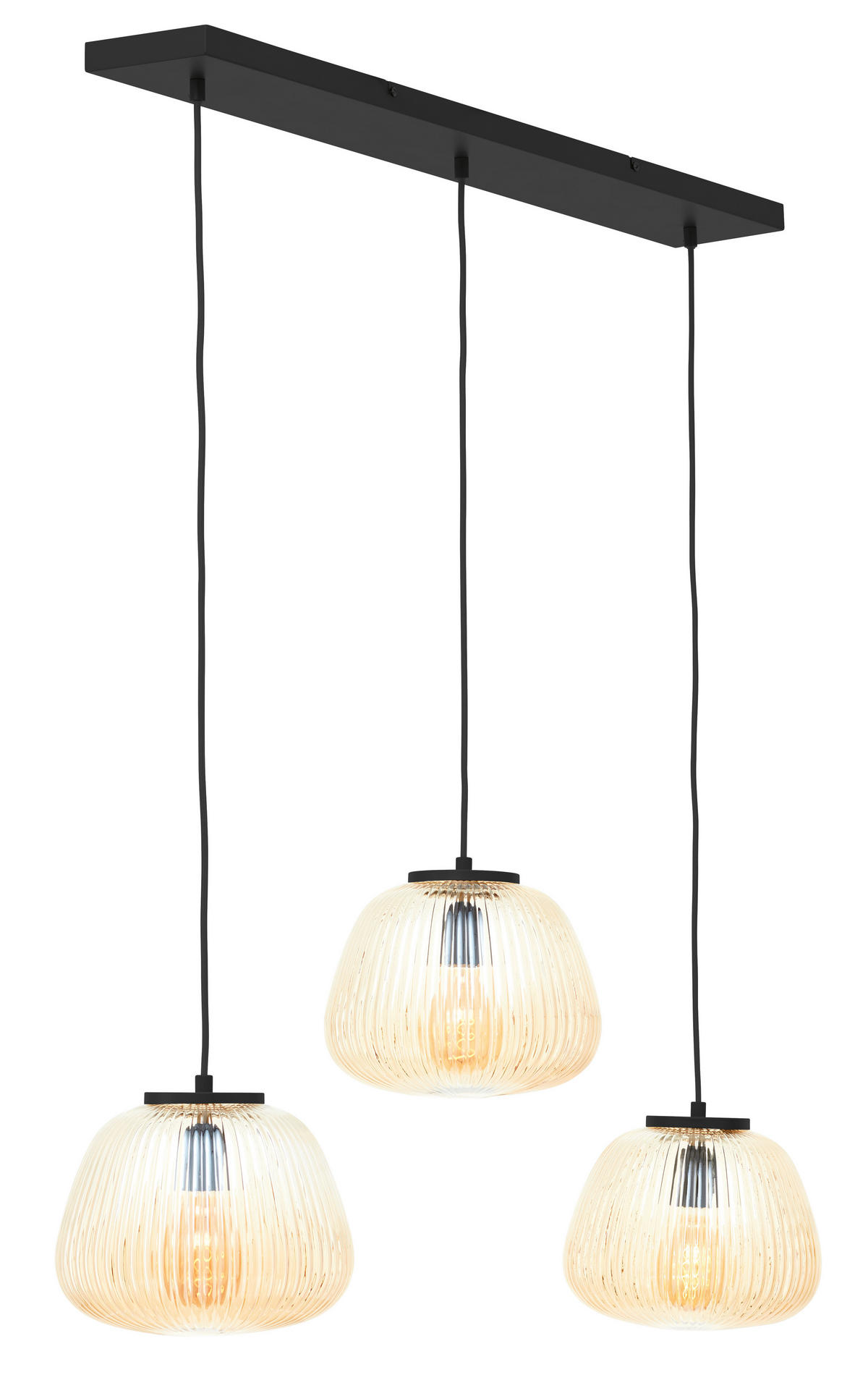 ZÁVĚSNÉ SVÍTIDLO, 95/25/150 cm  - jantarové barvy, Basics, kov/sklo (95/25/150cm)