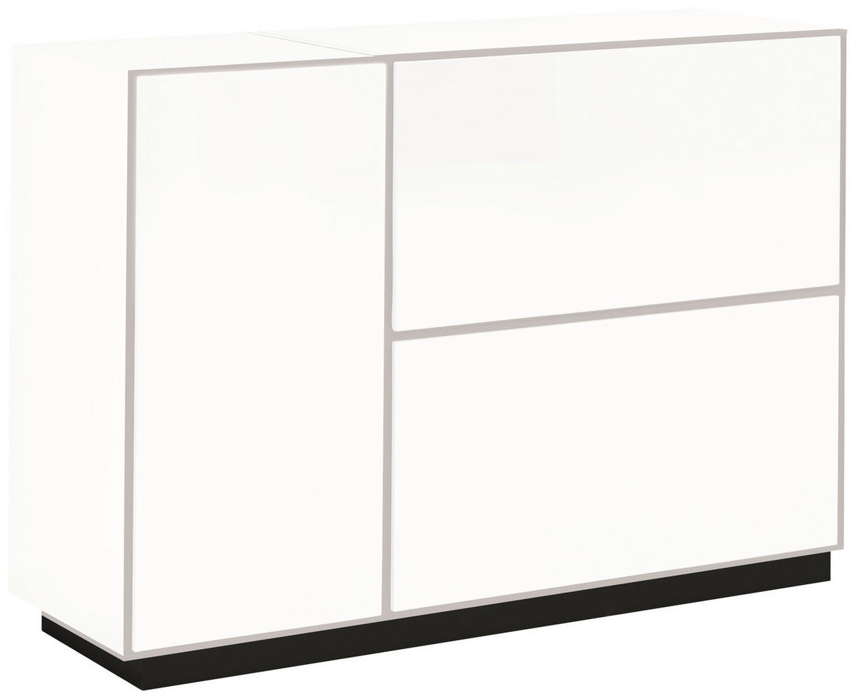 SOCKEL - Schwarz, Design, Holzwerkstoff (108,5/6/33,5cm) - Now by hülsta