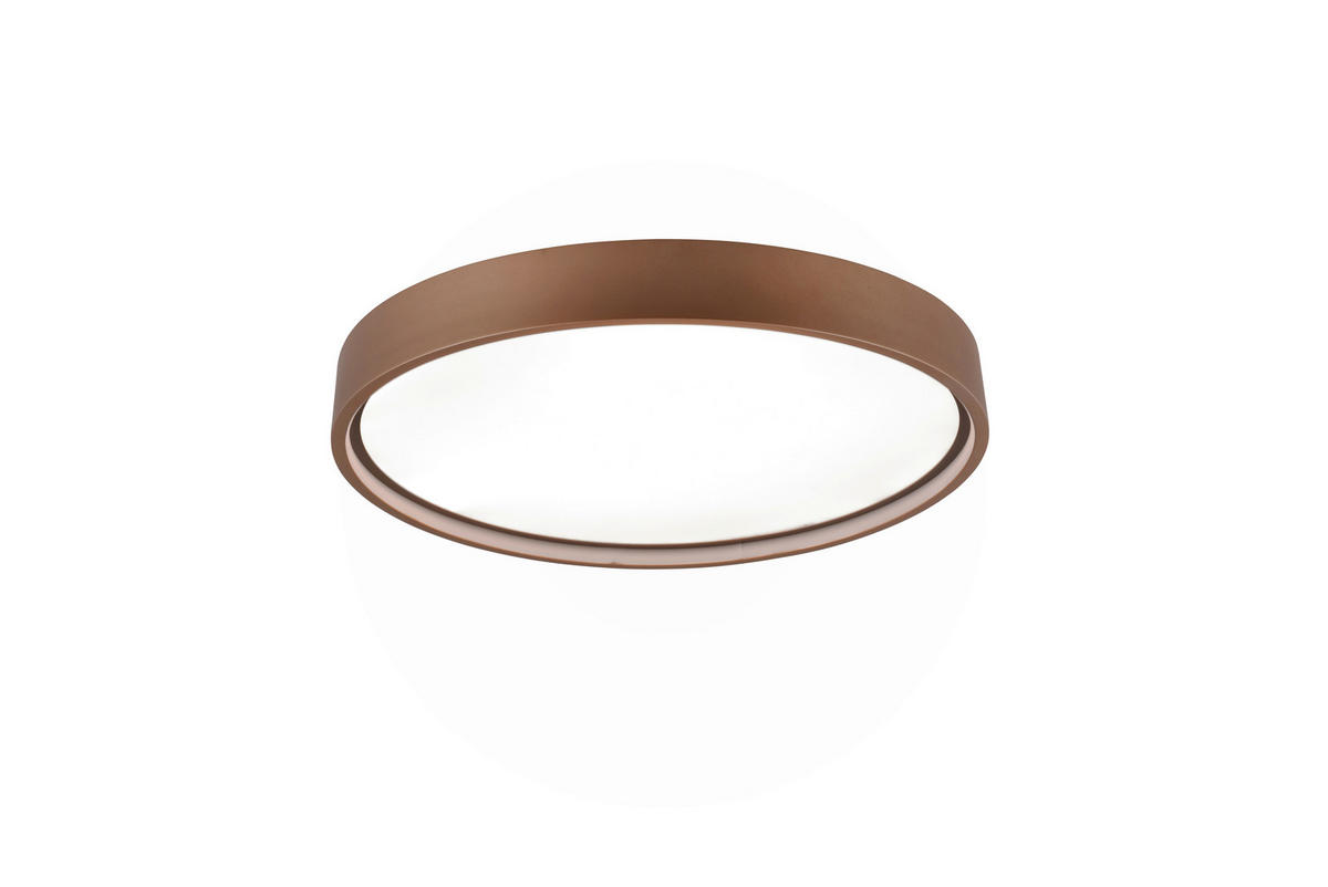 LED-DECKENLEUCHTE Doha 45/5,5 cm   - Braun, MODERN, Metall (45/5,5cm) - Trio Leuchten