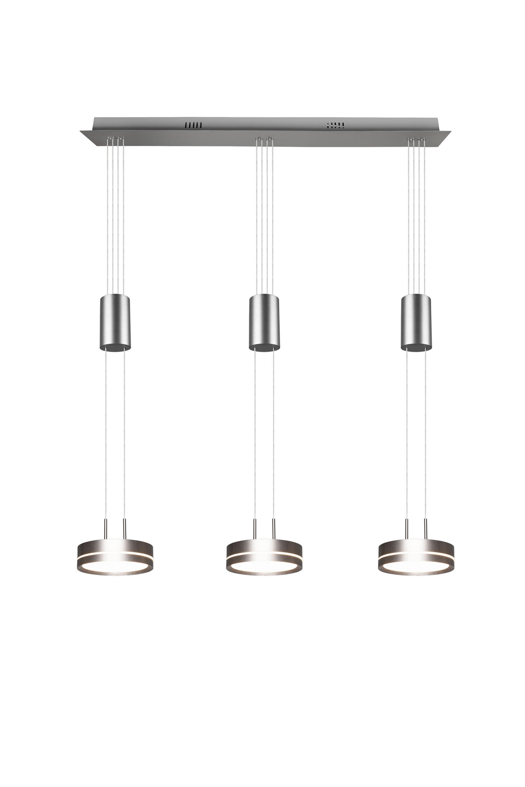 LED-HÄNGELEUCHTE 326510307 85/150/14 cm   - Nickelfarben, Basics, Metall (85/150/14cm) - Trio Leuchten