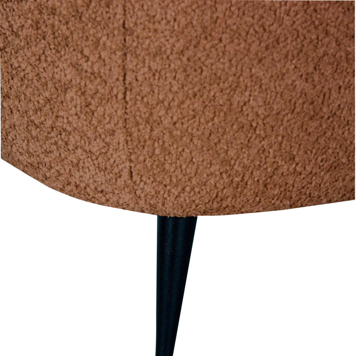 SESSEL Chenille Kupferfarben  - Schwarz/Kupferfarben, Konventionell, Textil/Metall (92/75/78cm)