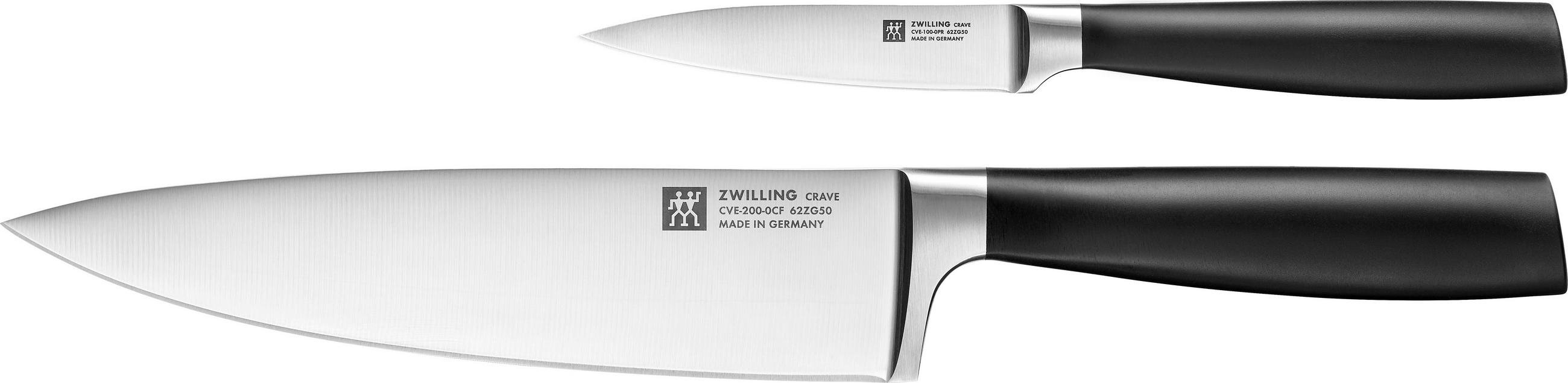 MESSERSET Crave 2-teilig  - Edelstahlfarben/Schwarz, Basics, Kunststoff/Metall (37,8/10,3/3,4cm) - Zwilling