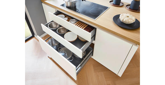 EINBAUKÜCHE - Weiß, Design, Holzwerkstoff - Dieter Knoll