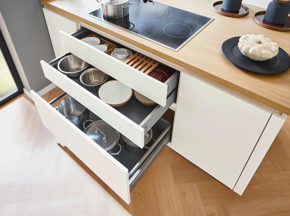 EINBAUKÜCHE   - Weiß, Design, Holzwerkstoff - Dieter Knoll