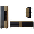 WOHNWAND in Anthrazit, Wildeiche 277/200/45 cm - Wildeiche/Anthrazit, Design, Glas/Holz (277/200/45cm) - Moderano