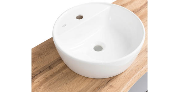 WASCHTISCHKOMBI 61 cm - Graphitfarben/Weiß, Natur, Keramik/Holzwerkstoff (61cm) - Xora