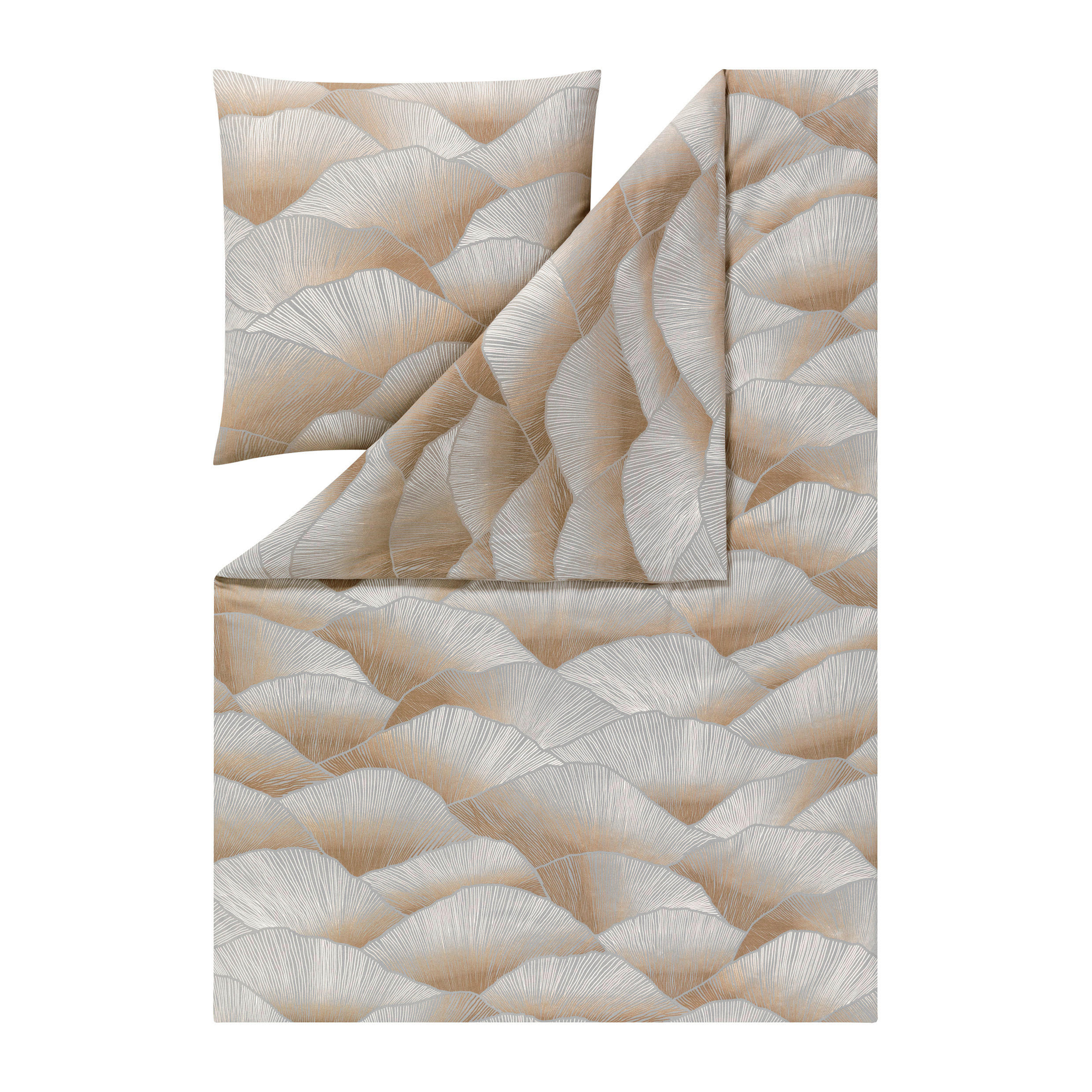 BETTWÄSCHE Alba Flanell 155/220 cm  - Grau, Design, Textil (155/220cm) - Estella
