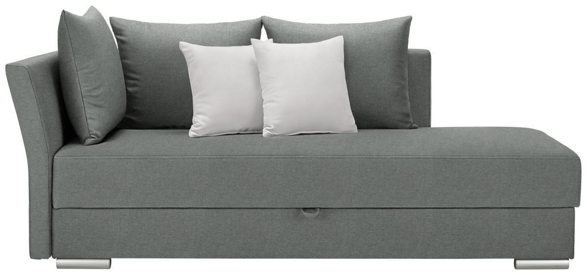 Liege in Textil Graphitfarben, Weiß