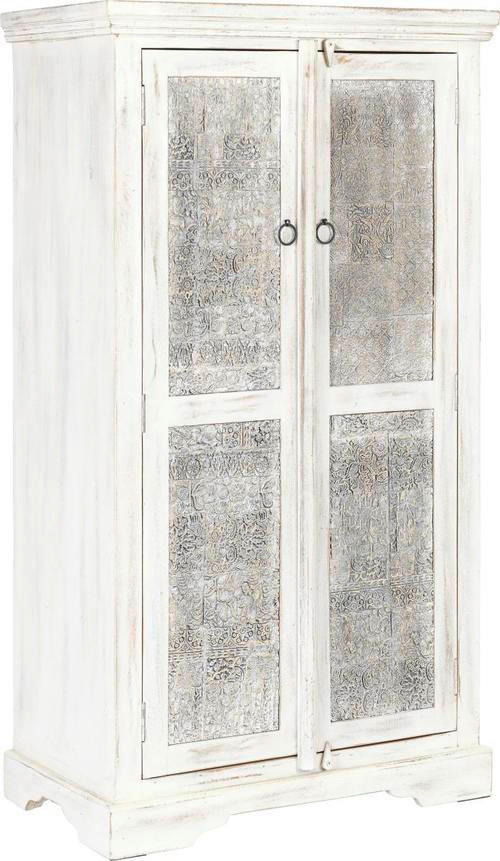 Levně Ambia Home SKŘÍŇ, mangové dřevo, bílá, 80/145/45 cm