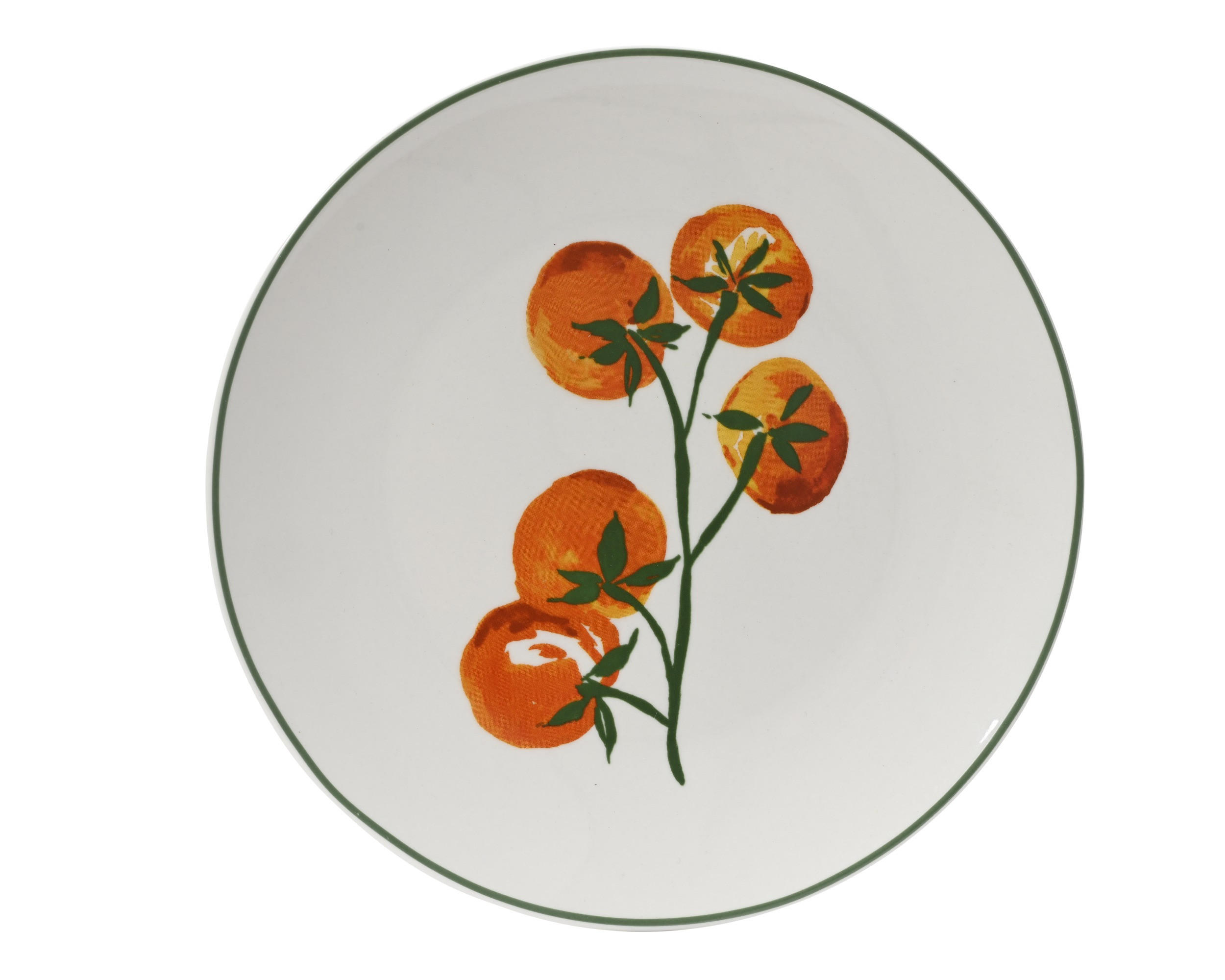 Farfurie Pentru Mic Dejun  - alb/roșu, Basics, ceramică (20,2/2,3cm)