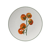 Farfurie Pentru Mic Dejun  - alb/roșu, Basics, ceramică (20,2/2,3cm)