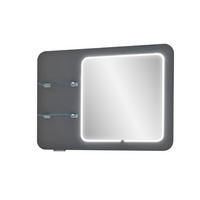 BADEZIMMERSPIEGEL 105/75/3,2 cm  - Grau, MODERN, Glas/Holzwerkstoff (105/75/3,2cm) - Sadena