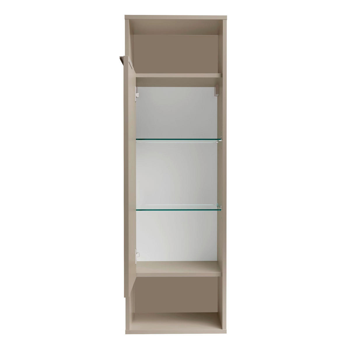 MIDISCHRANK 40,2/125,7/32 cm  - Grau, Basics, Glas/Holzwerkstoff (40,2/125,7/32cm) - MID.YOU
