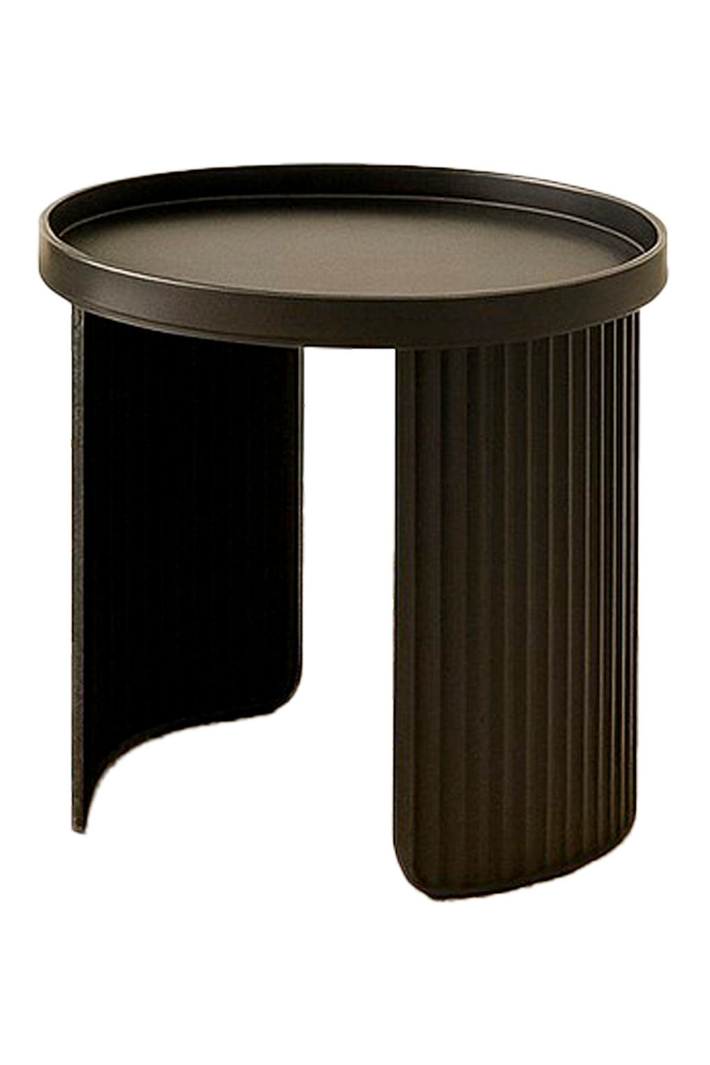 BEISTELLTISCH 40/40/35 cm Schwarz rund  - Schwarz, Design, Metall (40/40/35cm) - MID.YOU