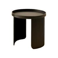 BEISTELLTISCH 40/40/35 cm Schwarz rund  - Schwarz, Design, Metall (40/40/35cm) - MID.YOU