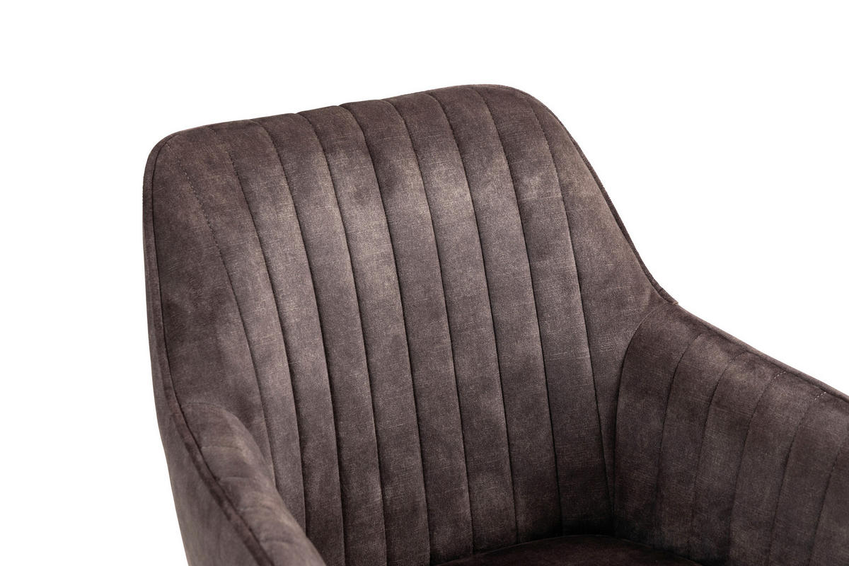 Armlehnstuhl Hanna  in  - Dunkelbraun/Buchefarben, KONVENTIONELL, Holz/Textil (63/83/63cm) - MID.YOU