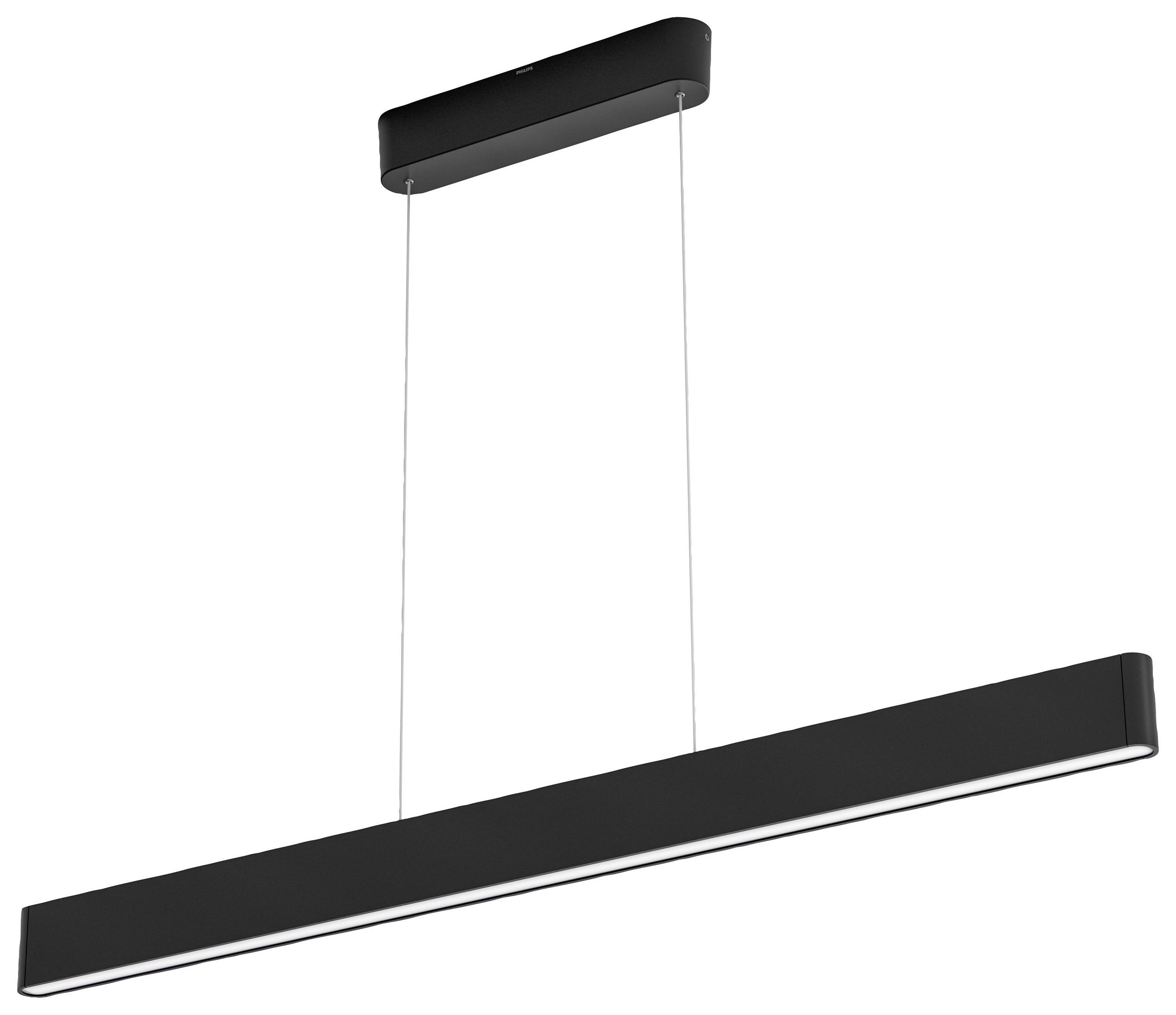 LED-HÄNGELEUCHTE Ensis Hue White & Color 9/4/129,8 cm   - Schwarz, Design, Kunststoff/Metall (9/4/129,8cm) - Philips HUE