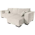 ECKSOFA Creme Cord  - Creme/Braun, KONVENTIONELL, Holz/Textil (230/190cm) - Carryhome