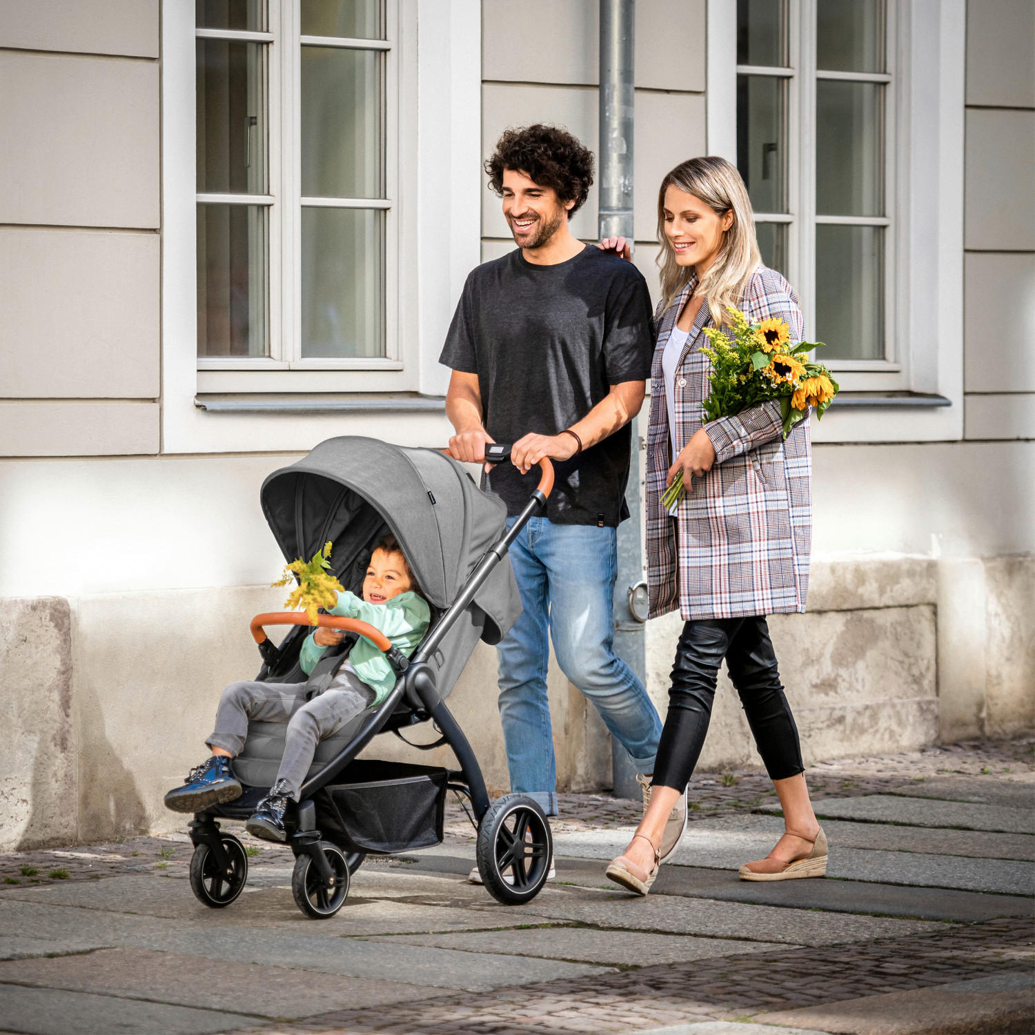 BUGGY Uptown  - Schwarz/Grau, Basics, Kunststoff/Textil (59.5/107/85cm) - Hauck