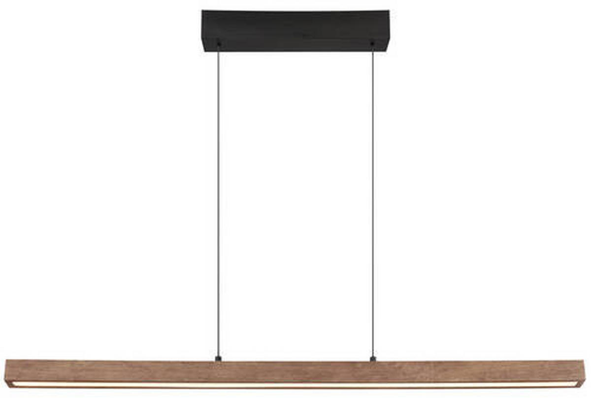 VISEČA LED-SVETILKA   //3000 K/230 V/ - črna/temno rjava, Natur, kovina/umetna masa (115/4,5/150cm) - Globo