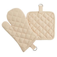 TOPFLAPPEN UND HANDSCHUH 2-teilig Beige  - Beige, Basics, Textil (20/20cm) - Novel