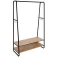 GARDEROBENSTÄNDER in Naturfarben, Schwarz 100/160/45 cm   - Schwarz/Naturfarben, Basics, Holzwerkstoff/Metall (100/160/45cm) - Xora