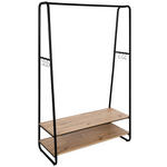 GARDEROBENSTÄNDER in Naturfarben, Schwarz 100/160/45 cm   - Schwarz/Naturfarben, Basics, Holzwerkstoff/Metall (100/160/45cm) - Xora