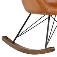 SCHAUKELSTUHL in Lederlook Cognac  - Eichefarben/Cognac, KONVENTIONELL, Holz/Textil (74/94/85cm) - Carryhome