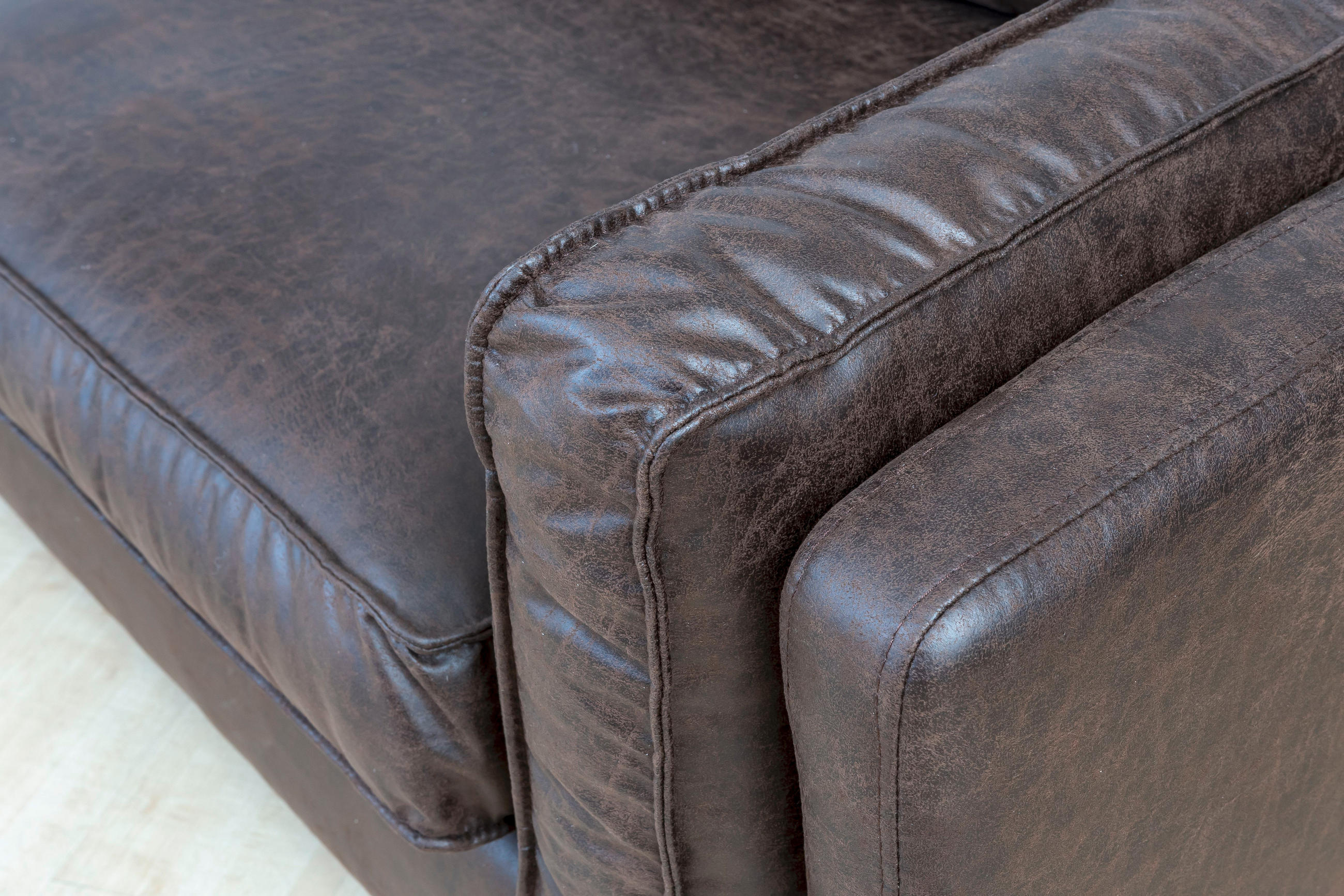 ECKSOFA Grün Lederlook  - Schwarz/Grün, Design, Textil/Metall (295/160cm) - Livetastic