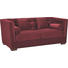 DREISITZER-SOFA Mikrofaser Bordeaux - Wengefarben/Bordeaux, Trend, Holz/Textil (208/84/98cm) - Carryhome