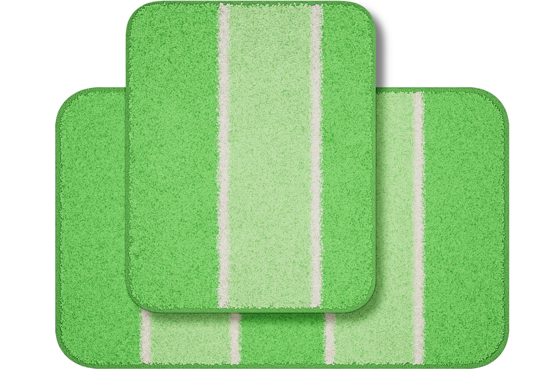 BADEMATTENSET Grün 50x80/40x50 cm  - Grün, Basics, Kunststoff/Textil (50x80/40x50cm) - Grund