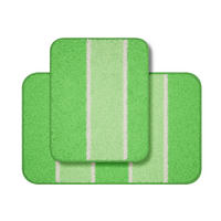 BADEMATTENSET Grün 50x80/40x50 cm  - Grün, Basics, Kunststoff/Textil (50x80/40x50cm) - Grund