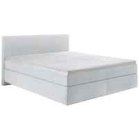 BOXSPRINGBETT 180/200 cm  in Mintgrau  - Mintgrau/Schwarz, KONVENTIONELL, Kunststoff/Textil (180/200cm) - Hom`in