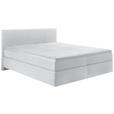 BOXSPRINGBETT 180/200 cm  in Mintgrau  - Mintgrau/Schwarz, KONVENTIONELL, Kunststoff/Textil (180/200cm) - Hom`in