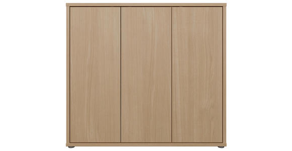 SCHUHSCHRANK 109,2/99,1/34,9 cm  - Eichefarben/Grau, MODERN, Holzwerkstoff/Kunststoff (109,2/99,1/34,9cm) - Carryhome