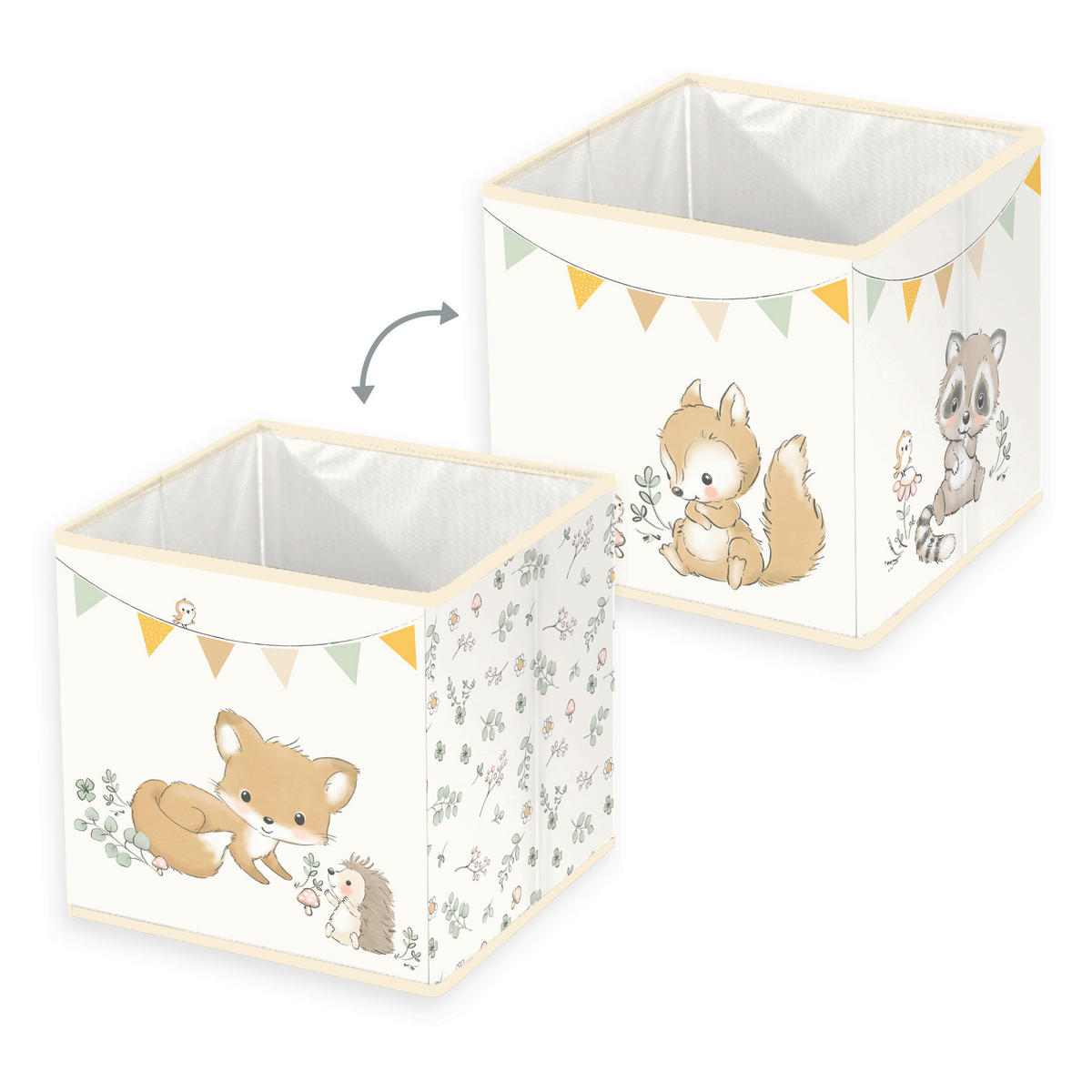 AUFBEWAHRUNGSBOX Waldfreunde  - Multicolor, Basics, Textil (30/30/30cm) - baby best