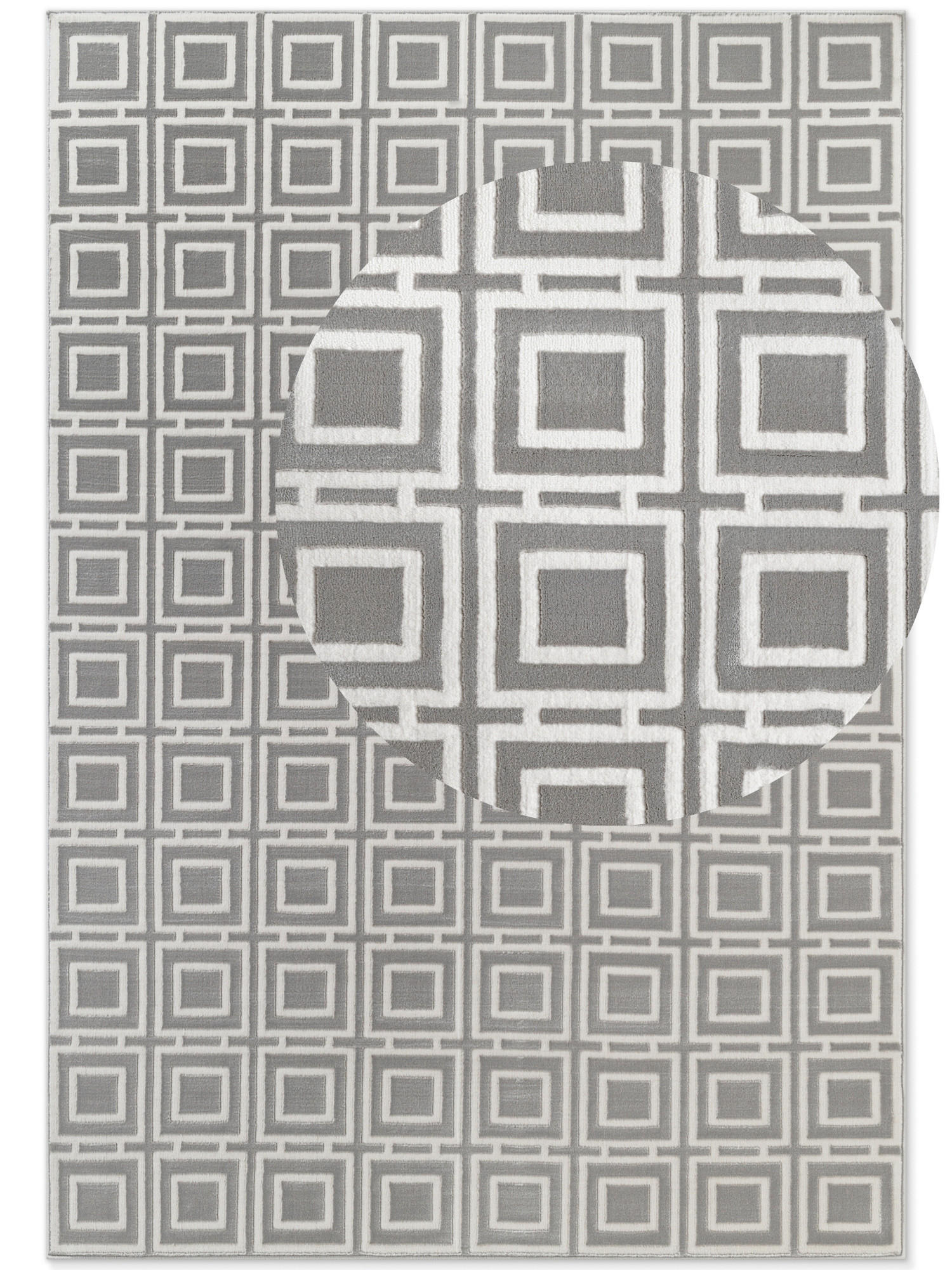 Elle Decoration Flachwebeteppich Perles Creme, Grau 200x280 cm
