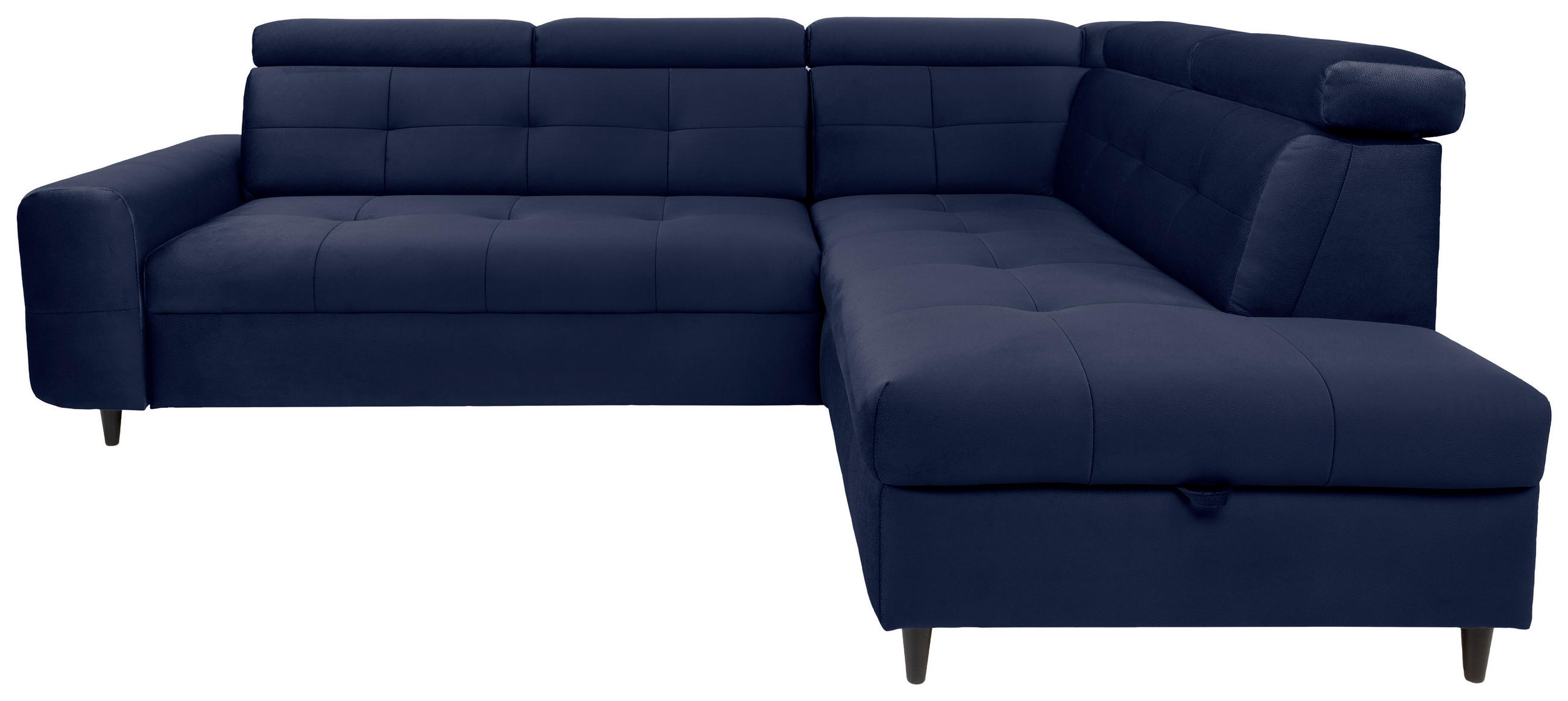 SAROKKANAPÉ textil sötétkék  - sötétkék/fekete, Konventionell, textil (263/205cm) - MID.YOU