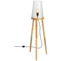 STEHLEUCHTE  28/125/28 cm   - Hellbraun, Basics, Glas/Holz (28/125/28cm) - Light & Living