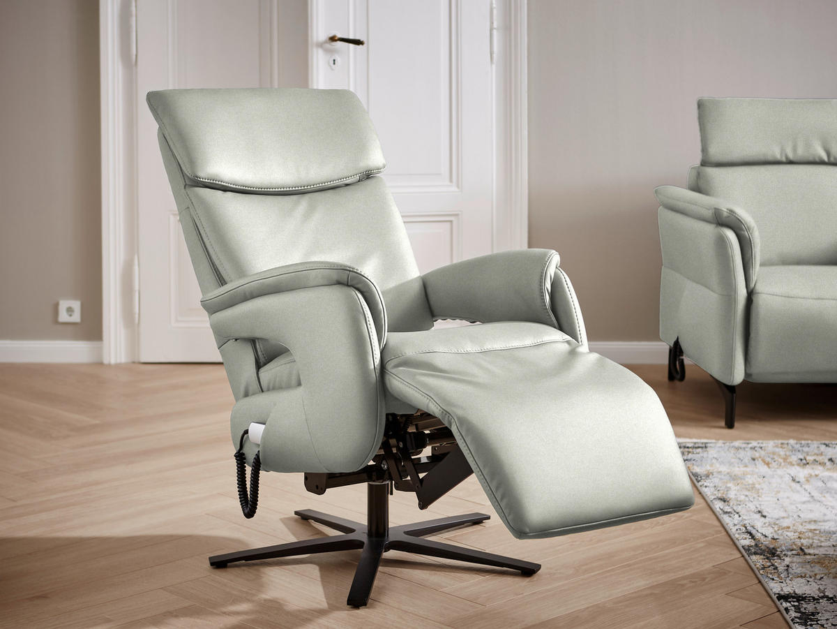 RELAXSESSEL in Textil Hellgrau  - Hellgrau/Schwarz, Design, Textil/Metall (70/117/85cm) - Dieter Knoll