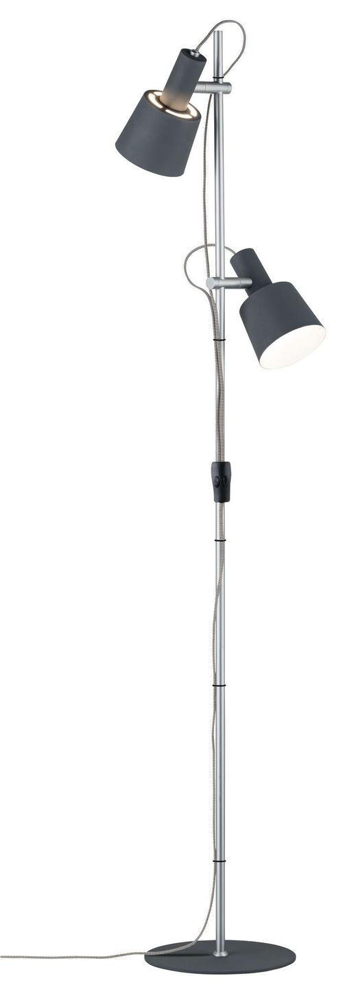 STEHLEUCHTE  30/152 cm   - Chromfarben/Dunkelgrau, Design, Metall (30/152cm) - Paulmann