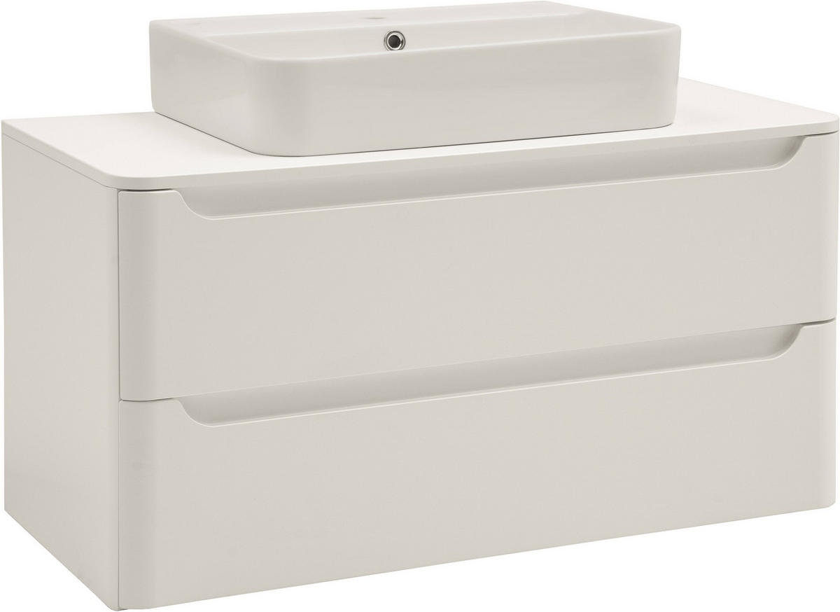 WASCHTISCHKOMBI 101 cm  - Weiß, KONVENTIONELL, Keramik/Holzwerkstoff (101cm) - Xora