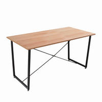 ESSTISCH rechteckig Naturfarben, Schwarz  - Schwarz/Naturfarben, Design, Holzwerkstoff/Metall (140/70/73cm) - Livetastic