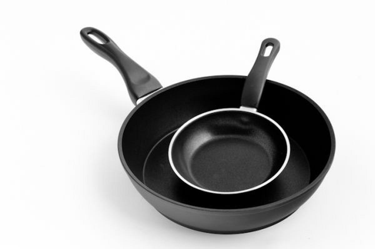 PFANNENSET Aluminium 2-teilig  - Schwarz, Basics, Metall - Ballarini