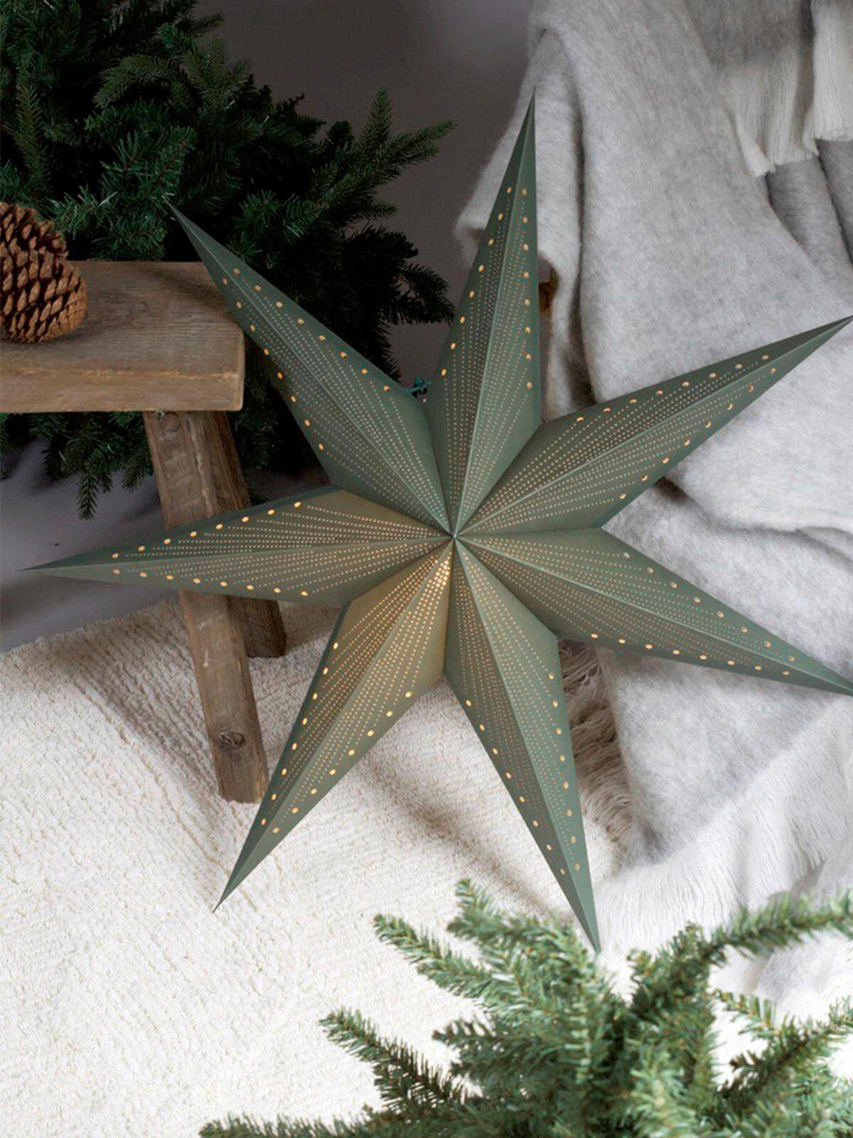 LEUCHTENSCHIRM PR Home Polaris 75 cm  - Dunkelgrün, KONVENTIONELL, Papier (75cm)