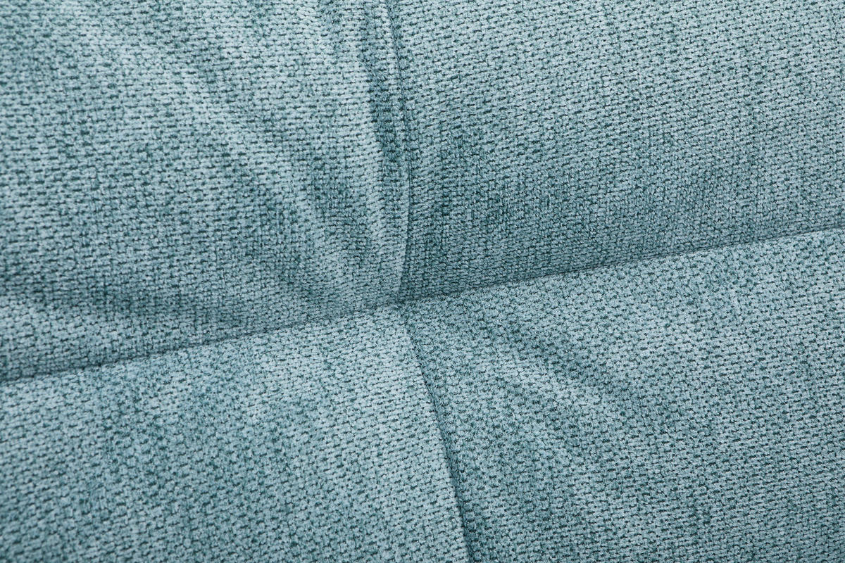 HÖRNSOFFA i flatväv turkos  - turkos/svart, Klassisk, metall/textil (294/176cm) - MID.YOU