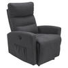 FERNSEHSESSEL  mit Webstoff Anthrazit  - Anthrazit/Weiß, Design, Textil/Metall (76/87-102/93-156cm) - Carryhome