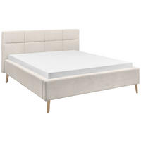 POLSTERBETT 180/200 cm  in Beige  - Eichefarben/Beige, KONVENTIONELL, Holz/Textil (180/200cm) - SetOne by Musterring